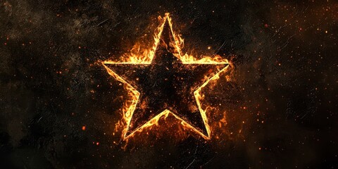 Poster - Star with fire in the middle