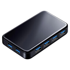 Poster - USB C multi port docking station with multiple, IT Gadget, isolated on transparent background