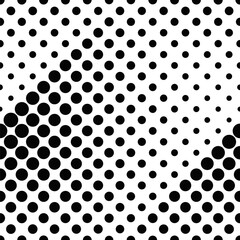 Poster - Seamless monochrome circle pattern background - abstract vector design