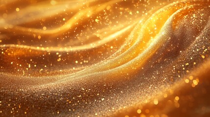 Wall Mural - swirling golden sand explosion, creating organic textures, vivid contrast