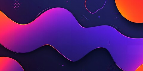Poster - Abstract Colorful Waves Background Design Purple Orange Gradient Fluid Shapes