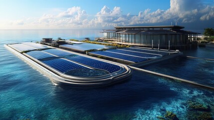 Poster - a startup innovating in solar-powered desalination systems, creating sustainable methods of providin