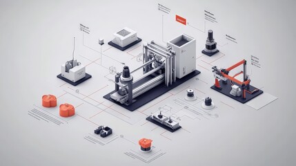 Poster - A step-by-step diagram of the 3D printing process, from designing the model to final production.