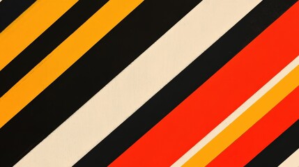 Poster - A striped pattern with bold contrasting colors arranged in diagonal lines, creating an eye-catching and energetic design suitable for branding, advertisements, or digital content