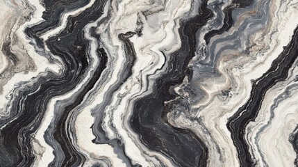 Poster - A textured pattern with marble swirls in shades of black, white, and gray, offering a timeless and elegant backdrop that works well in both modern and classic settings.