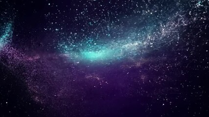 Poster - A mesmerizing cosmic landscape reveals a vibrant expanse of stars and galaxies in deep space. The intricate formations captivate with their rich colors and patterns, evoking wonder.