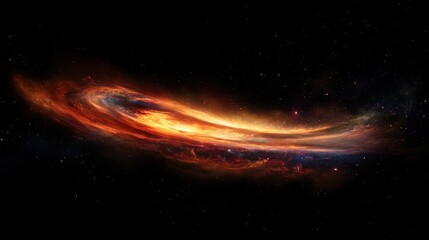 Poster - a vibrant nebula glowing in space, its swirling gases and bright colors illuminating the dark expans