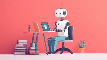 Poster - a virtual ai tutor helping students learn new subjects by adjusting to their learning pace, providin