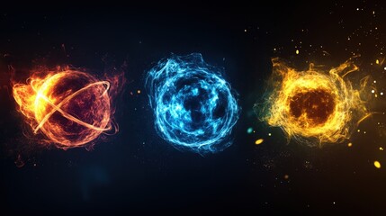 Poster - a visual showing the neutral charge of neutrons compared to the positive charge of protons and negat
