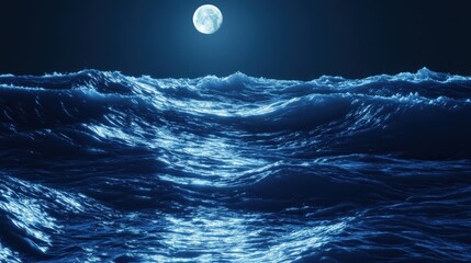 Poster - a wave of particles flowing rhythmically across the screen, mimicking the movement of ocean currents