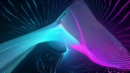 Fototapete - Bright, swirling colors blend and move dynamically through space, creating a captivating and mesmerizing atmosphere that draws viewers in. The vibrant visuals pulse with energy.