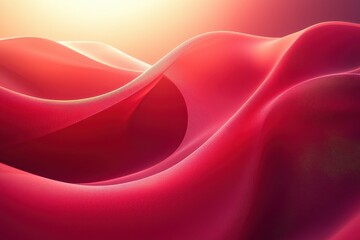 Poster - abstract waves of red hues blending smoothly in dynamic motion