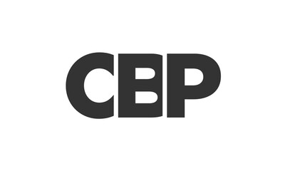 Poster - CBP logo design template with strong and modern bold text. Initial based vector logotype featuring simple and minimal typography. Trendy company identity.