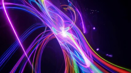 Poster - Dynamic colors intertwine with smooth movements, producing an immersive and captivating display that draws the viewer into a swirling vortex of light and color.