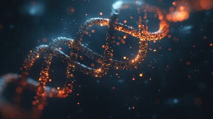 Poster - AI system analyzing a patient's genetic profile to recommend the most effective preventative measures and personalized health strategies for a long, healthy life.