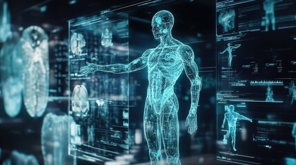Poster - AI-driven healthcare platform analyzing patient symptoms, cross-referencing them with vast medical databases, and providing instant diagnostic suggestions.