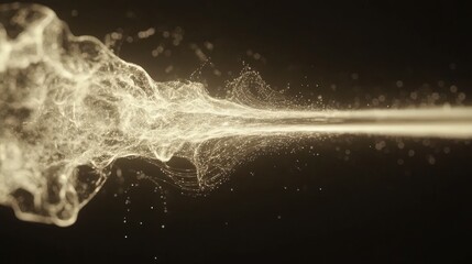 Poster - an animation of light particles moving through a fiber optic cable, showcasing their high velocity.