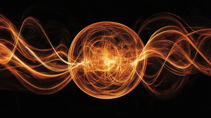 Poster - proton as a sphere with electric charge radiating outward