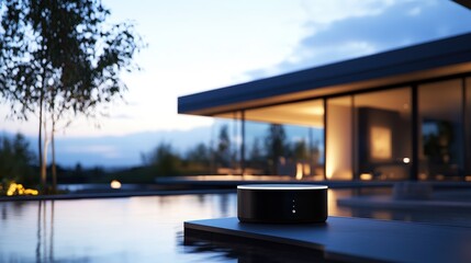 Poster - An innovative home automation system that seamlessly integrates smart appliances, energy-efficient lighting, and security systems, offering a connected and sustainable living space.