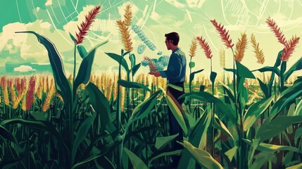 Poster - biotech innovators working on crispr-based agriculture, developing crops that are resistant to pests