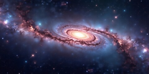 Wall Mural - Galactic Majesty A Breathtaking Spiral of Light and Stars