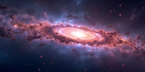 Wall Mural - Galactic Majesty A Breathtaking Spiral of Light and Stars