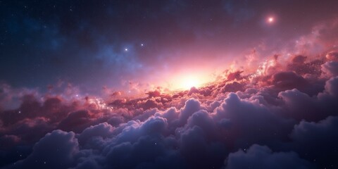 Wall Mural - Galactic Majesty A Breathtaking Spiral of Light and Stars