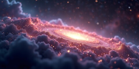 Wall Mural - Galactic Majesty A Breathtaking Spiral of Light and Stars