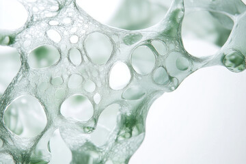 Poster - Abstract image of a delicate, porous, network structure resembling a cellular or organic form.