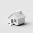 © SendStockAI - Minimalist white house model isolated on white background, simple architecture concept, 3D rendering illustration