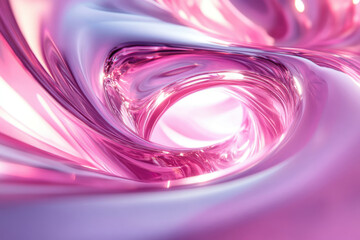 Poster - Abstract swirling pink and purple liquid, creating a vortex effect with glossy texture and vibrant colors.