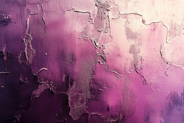 Poster - Textured purple and beige wall with cracks and uneven surface. Abstract background.