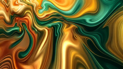 Poster - Vibrant abstract liquid swirling in hypnotic color dance sequence