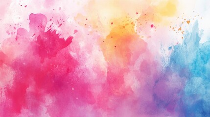 Poster - Abstract watercolor artwork showcasing vibrant colors blending harmoniously with soft textures and artistic flair. Generative AI