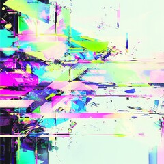 Poster - geometric symphony: a mesmerizing abstract composition bursts with dynamic shards of vivid color and