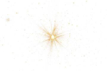 Wall Mural - png golden starburst in cosmic space