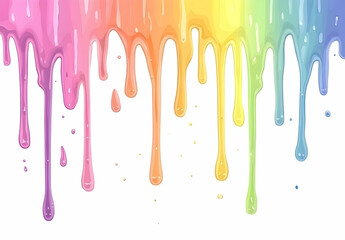 Poster - Watercolor splash of colorful paint on a white background