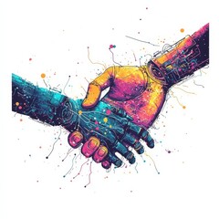 Poster - The future of collaboration: a human and a robot shaking hands