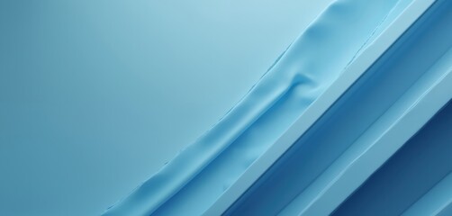 Leinwandbilder - Modern backdrop of light blue gradient layers. Abstract light blue background evokes serenity. Smooth lines, soft colours add depth. Futuristic elegant wallpaper. Use for tech presentation product