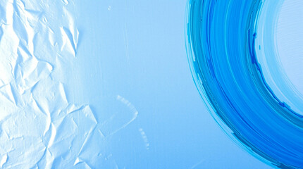 Poster - Light blue abstract background with textured paper and brushstrokes