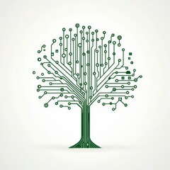 Poster - digital tree: an artistic representation of a tree constructed from interconnected circuit board com