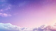 © kusuma ozora - Purple and Pink Hued Sky with White Clouds and Sparkling Stars Dreamy Atmospheric Background