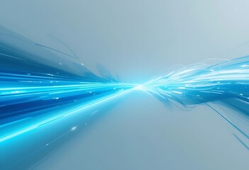 Poster - Abstract blue light streaks background with dynamic and futuristic feel
