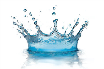 잔잔한 물위에 떨어진 물방울. water droplets falling on calm water.