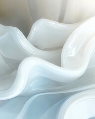 Poster - Milk Waves Create Elegant Curves in a Captivating Dance of Fluid Motion in Mid Air