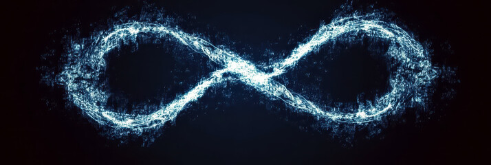 Poster - Endless Waves of Stories Represented Through a Minimalist Infinity Symbol Design