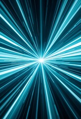Poster - Light streaks emanate from a bright central point of light