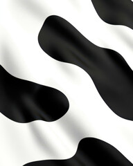 Poster - Fluid Shapes Capture the Modern Essence of a Cow Print Pattern With Minimalistic Design