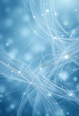 Poster - Abstract art piece featuring intertwined lines and sparkling light effects