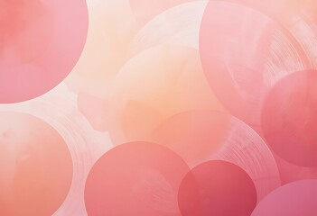 Poster - Abstract artistic digital circles in shades of pink and orange